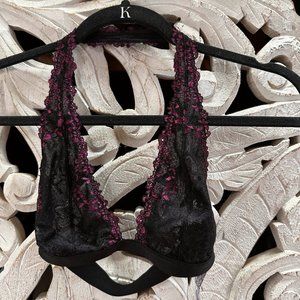 Floral Applique Free People Halter Bralette